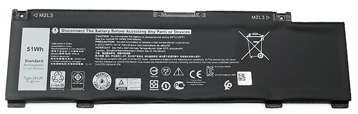 Kompatibel Bærbar PC batteri til Dell M4GWP Kompatibel Bærbar PC batteri Dell til M4GWP