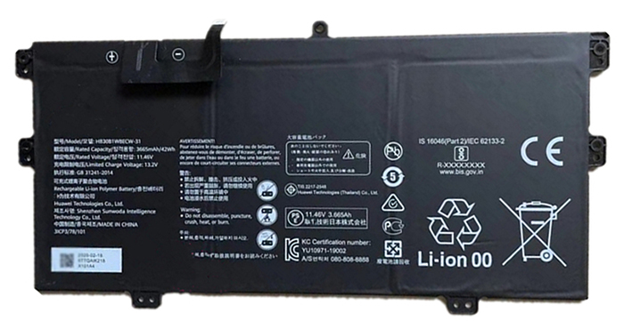 Kompatibel Bærbar PC batteri til HUAWEI HB30B1W8ECW-31B Kompatibel Bærbar PC batteri HUAWEI til HB30B1W8ECW-31B